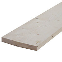 Metsä Wood Rough sawn Whitewood spruce Timber (L)2.4m (W)200mm (T)25mm