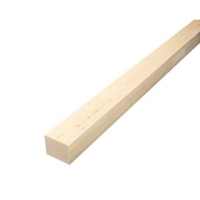 Metsä Wood Rough sawn Whitewood spruce Timber (L)2.4m (W)75mm (T)63mm