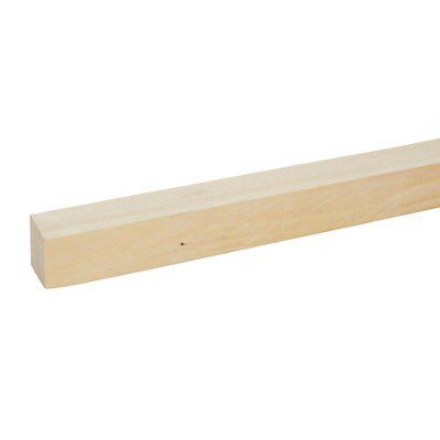 Metsä Wood Rough Sawn Whitewood Stick timber (L)2.4m (W)38mm (T)32mm, Pack of 4
