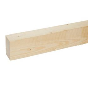 Metsä Wood Rough sawn Whitewood Stick timber (L)2.4m (W)75mm (T)47mm, Pack of 4