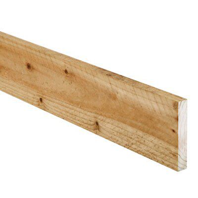 Metsä Wood Sawn Spruce Stick timber (L)2.4m (W)100mm (T)19mm, Pack of 10