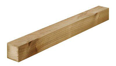 Metsä Wood Sawn Treated Whitewood spruce Stick timber (L)1.8m (W)50mm (T)47mm, Pack of 4