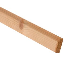 Metsä Wood Smooth Pine Bullnose Architrave (L)2.1m (W)44mm (T)15mm, Pack of 8