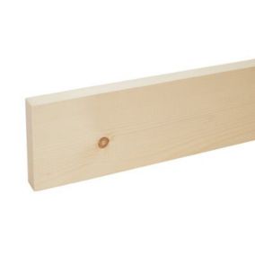 Metsä Wood Smooth Planed Square edge Whitewood spruce Stick timber (L)2.4m (W)119mm (T)27mm S4SW16