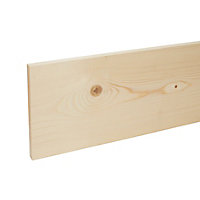 Metsä Wood Smooth Planed Square edge Whitewood spruce Stick timber (L)2.4m (W)194mm (T)18mm S4SW11P, Pack of 4