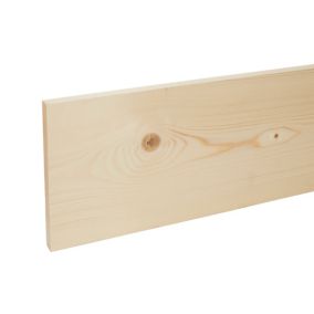 Metsä Wood Smooth Planed Square edge Whitewood spruce Stick timber (L)2.4m (W)194mm (T)18mm S4SW11P, Pack of 4