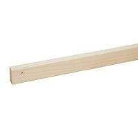 Metsä Wood Smooth Planed Square edge Whitewood spruce Stick timber (L)2.4m (W)34mm (T)18mm S4SW04P, Pack of 8