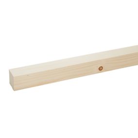 Metsä Wood Smooth Planed Square edge Whitewood spruce Stick timber (L)2.4m (W)34mm (T)34mm S4SW18P, Pack of 4