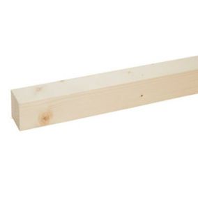 Metsä Wood Smooth Planed Square edge Whitewood spruce Stick timber (L)2.4m (W)34mm (T)34mm