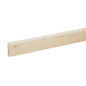 Metsä Wood Smooth Planed Square edge Whitewood spruce Stick timber (L)2.4m (W)44mm (T)18mm S4SW05