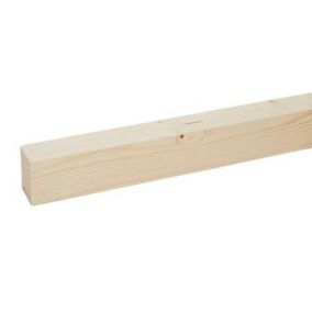 Metsä Wood Smooth Planed Square edge Whitewood spruce Stick timber (L)2.4m (W)44mm (T)34mm S4SW19