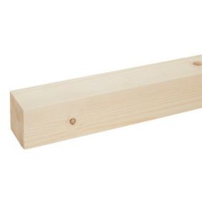 Metsä Wood Smooth Planed Square edge Whitewood spruce Stick timber (L)2.4m (W)70mm (T)69mm