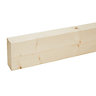 Metsä Wood Smooth Planed Square edge Whitewood spruce Stick timber (L)2.4m (W)94mm (T)44mm S4SW24P, Pack of 3
