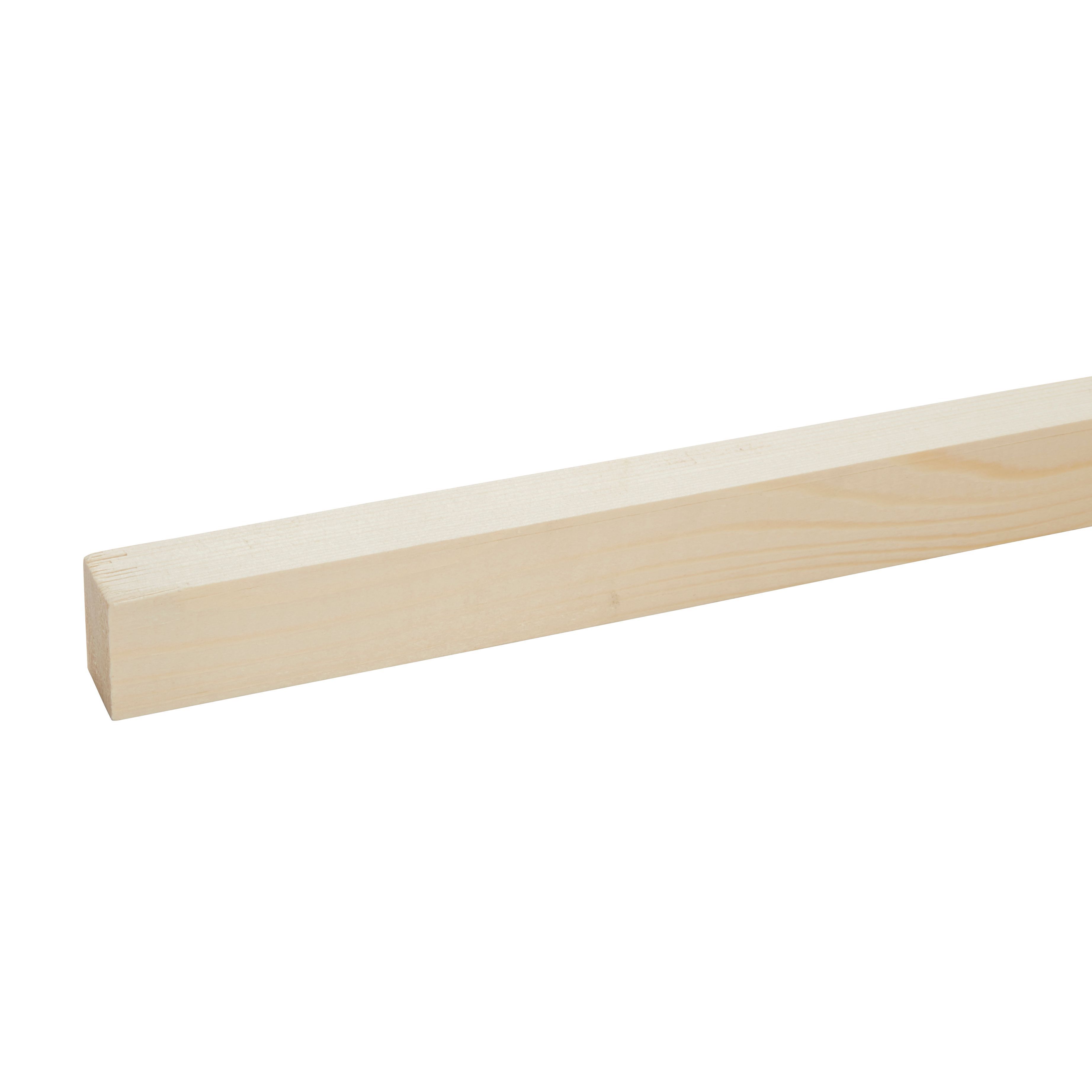 Metsä Wood Smooth Planed Whitewood spruce Stick timber (L)2.4m (W)34mm (T)27mm, Pack of 4
