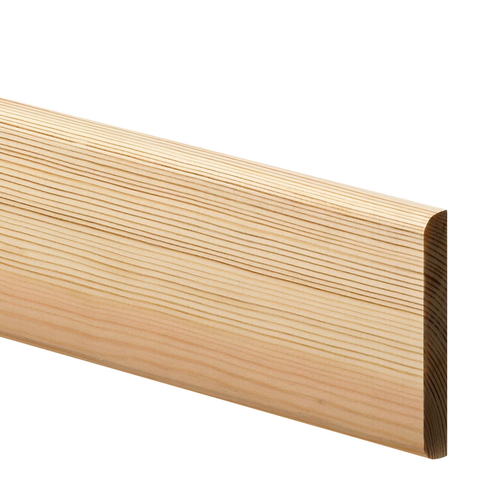 Metsä Wood Unfinished Pine Bullnose Architrave (L)2100mm (W)69mm (T)12mm, Pack of 5