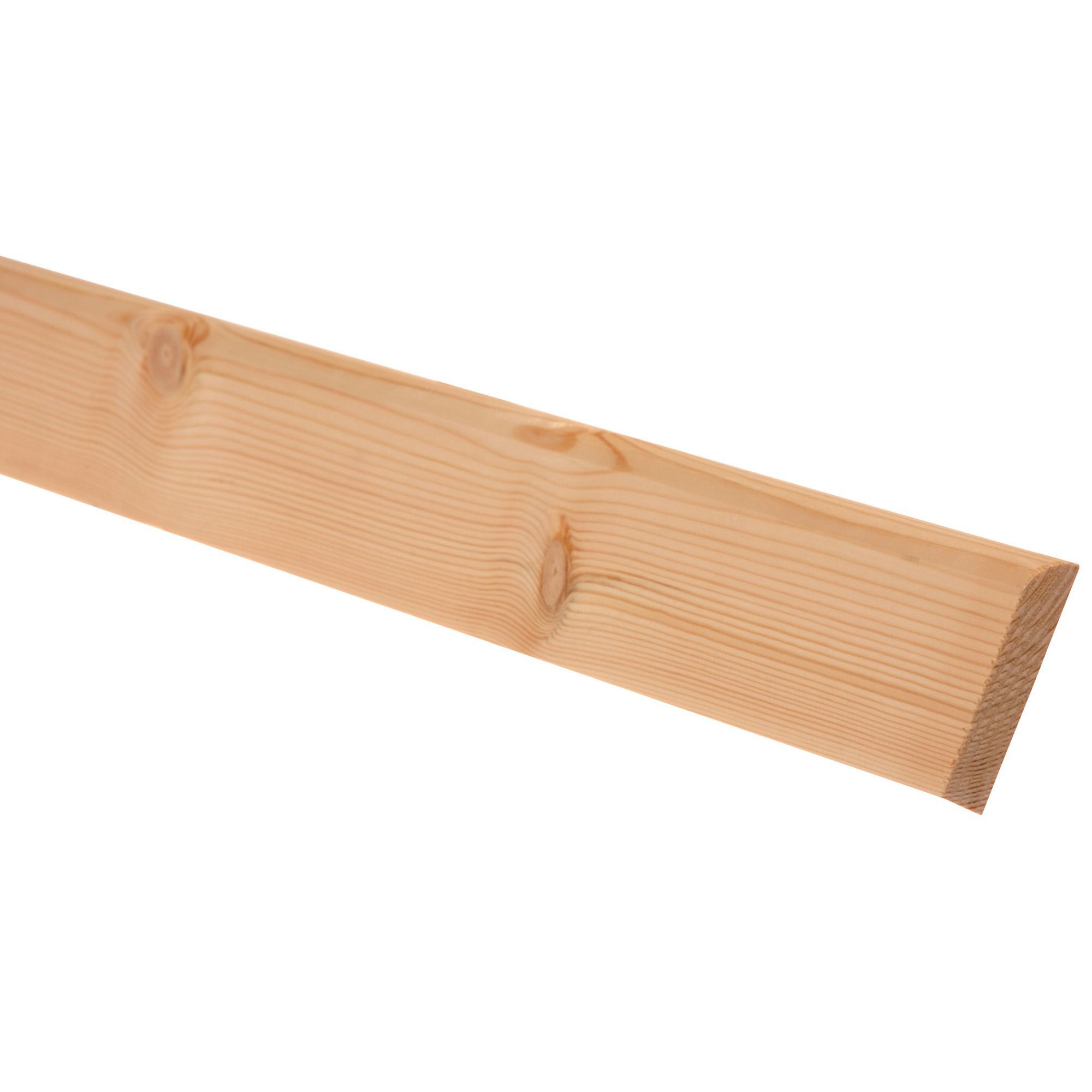 Metsä Wood Unfinished Pine Bullnose Skirting board (L)2400mm (W)94mm (T)12mm, Pack of 5