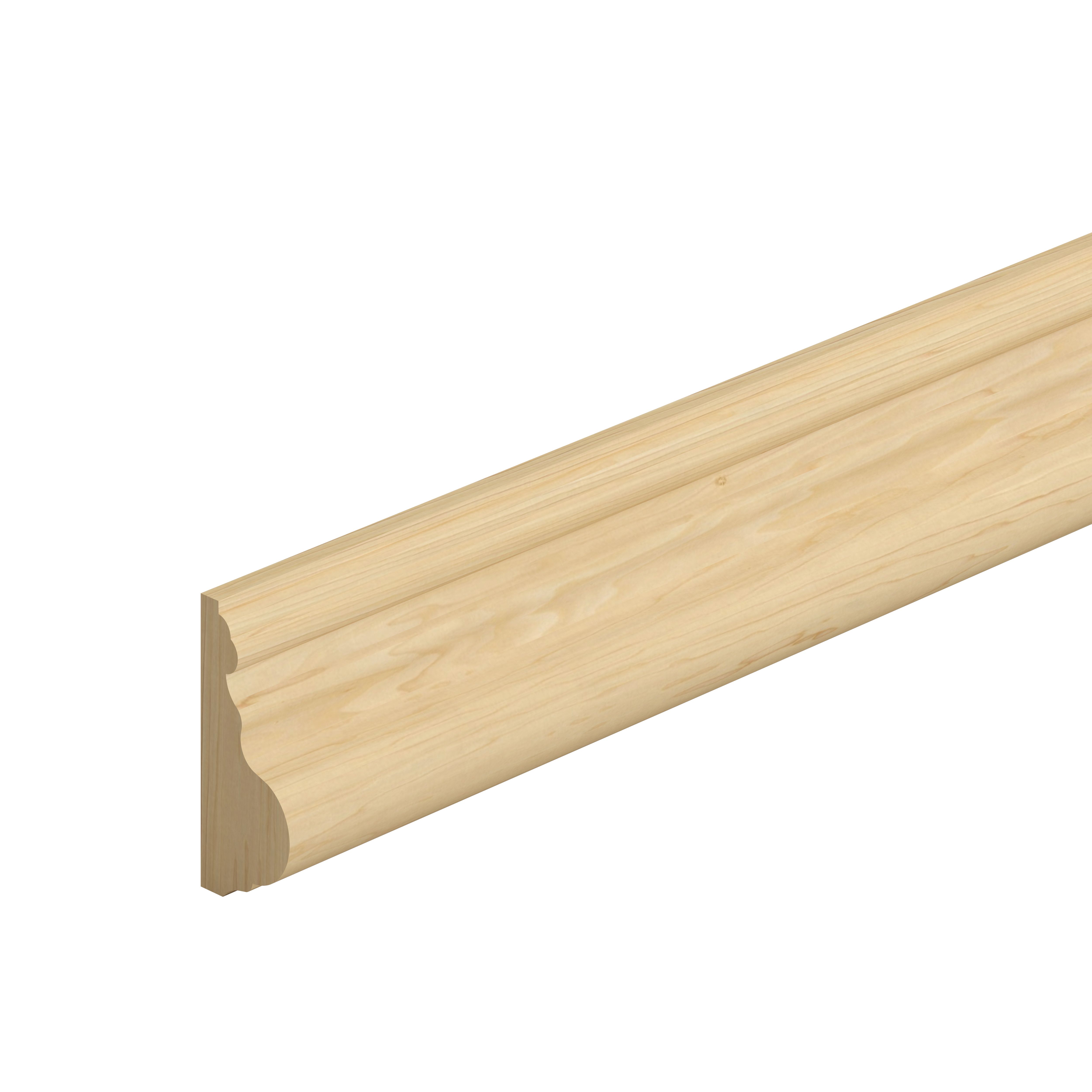 Mets�ä Wood Unfinished Softwood Dado rail (L)2400mm (W)45mm (T)20mm, Pack of 4