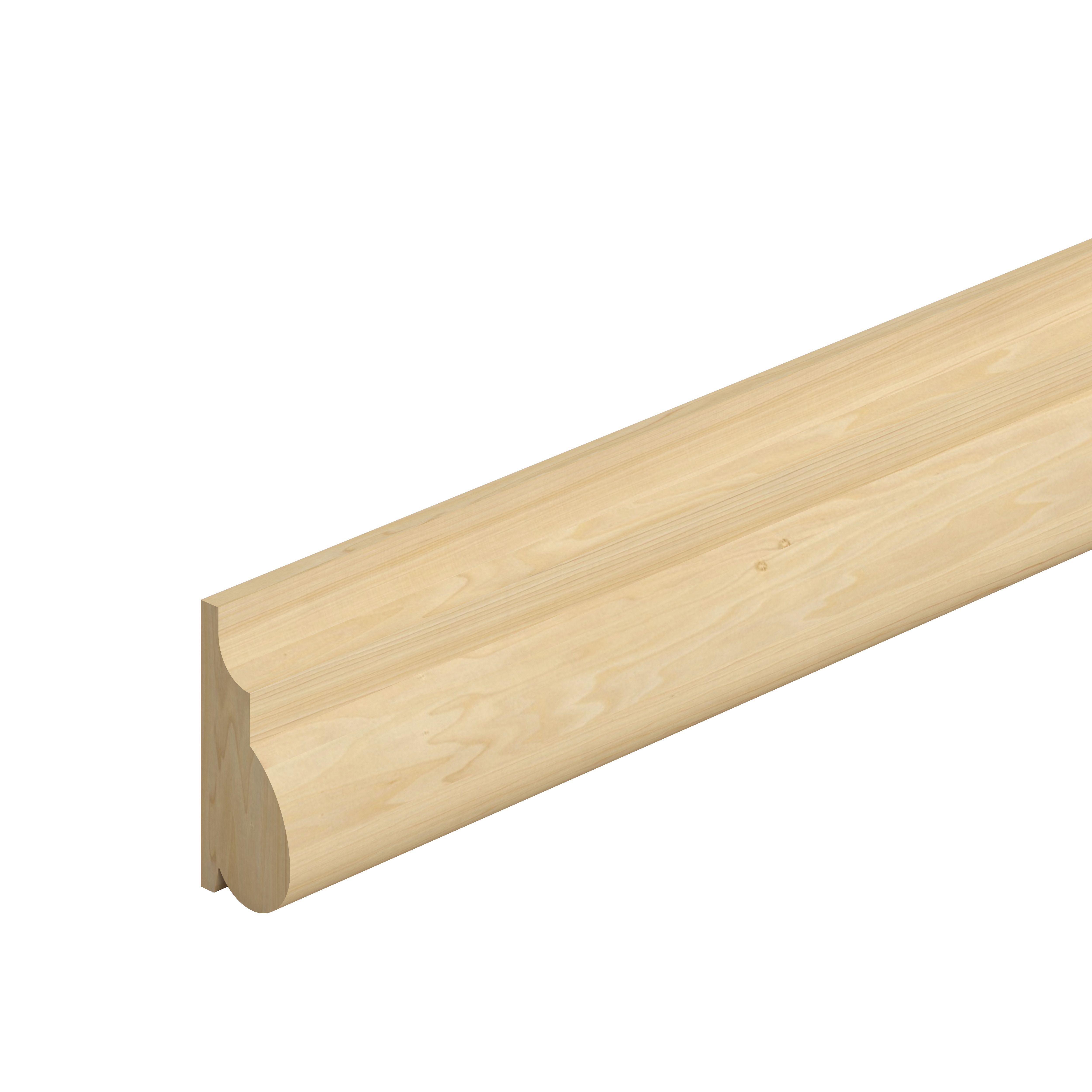 Metsä Wood Unfinished Softwood Picture rail (L)2400mm (W)44mm (T)20mm, Pack of 4