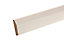 Metsä Wood White MDF Chamfered Skirting board (L)2.4m (W)69mm (T)14.5mm, Pack of 4
