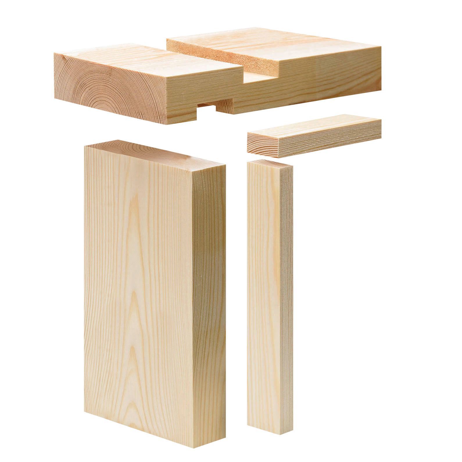 Metsä Wood Whitewood spruce Internal Door lining set (H) 210cm x (W) 10.8cm Pack of 2