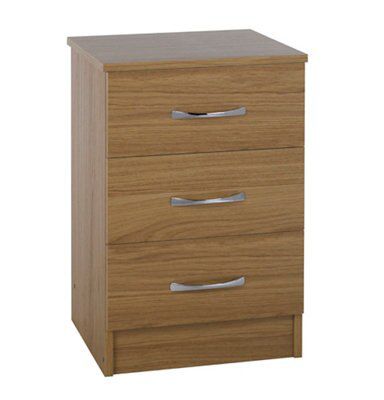 MIAMI 3 DRAWER BEDSIDE CHEST