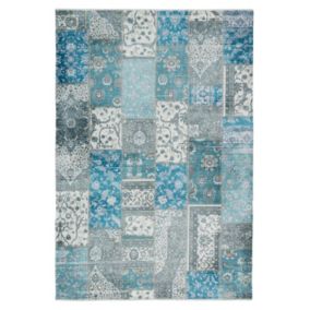 Michele Blue Traditional Extra large Rug, (L)280cm x (W)195cm