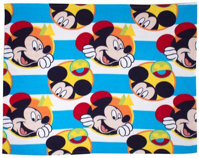 Mickey Mouse Multicolour Fleece Blanket | DIY at B&Q