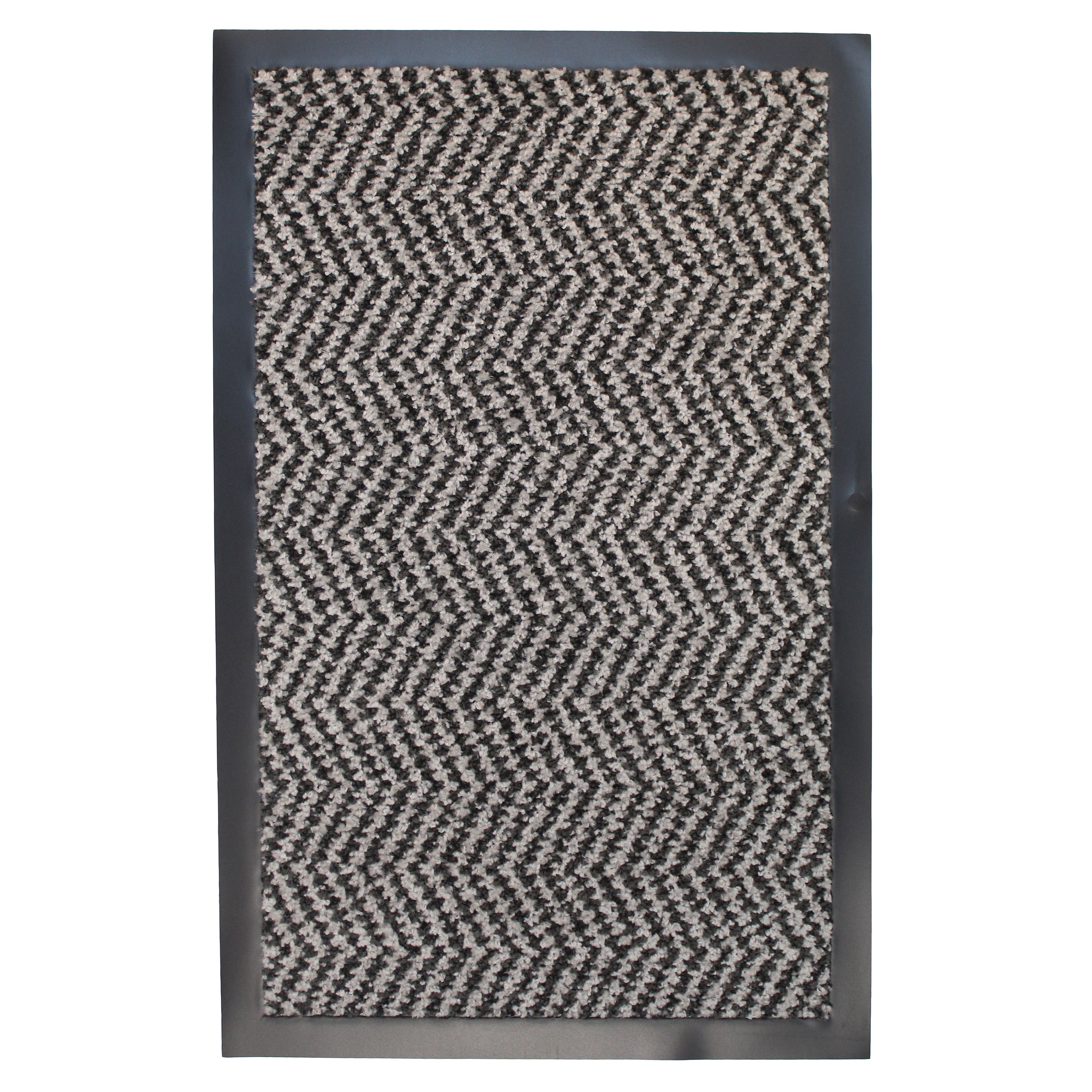 Mighty Mats® Grey Chevron Door mat, 75cm x 45cm