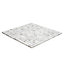 Milan Grey & white Polished Gloss & matt Diamante effect Faceted Marble 3x3 Mosaic tile, (L)305mm (W)305mm