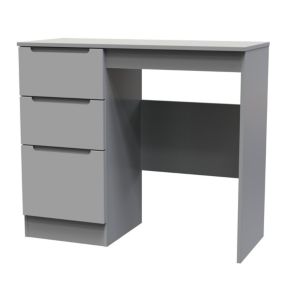 Milan Ready assembled Grey 3 Drawer Dressing table (H)785mm (W)904mm (D)390mm