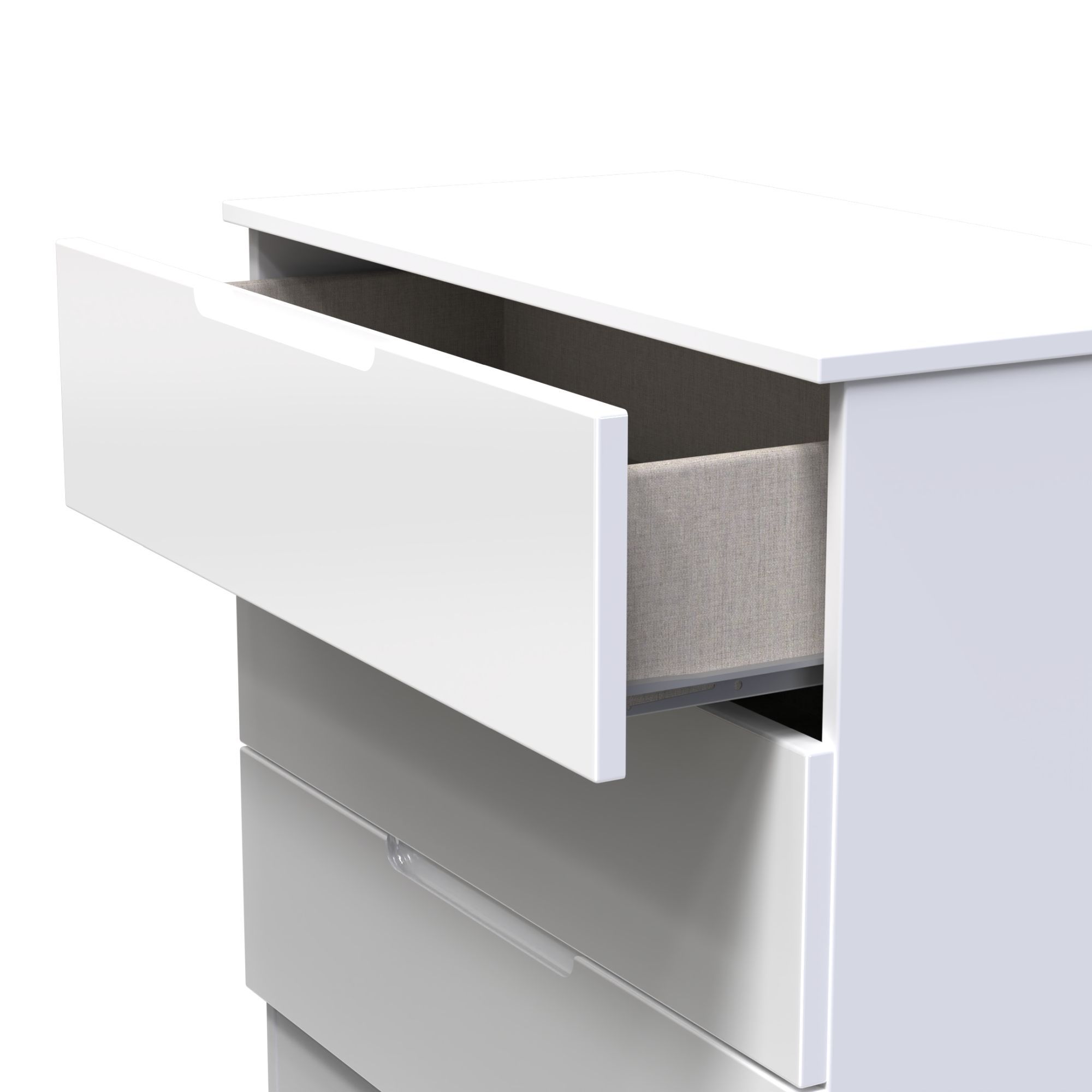 Milan Ready assembled White 3 Drawer Chest (H)685mm (W)740mm (D 