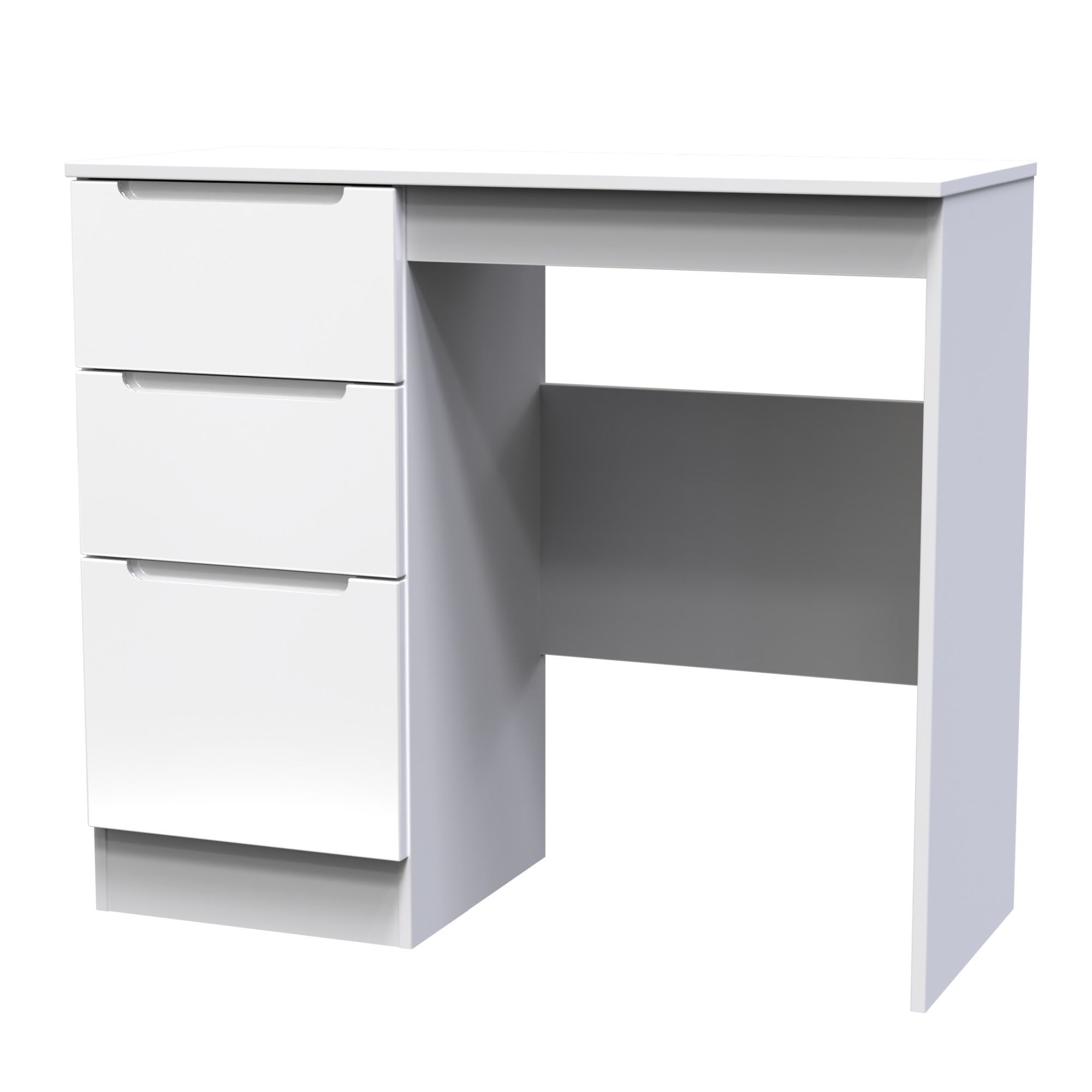 Milan Ready assembled White 3 Drawer Dressing table (H)785mm (W)904mm (D)390mm