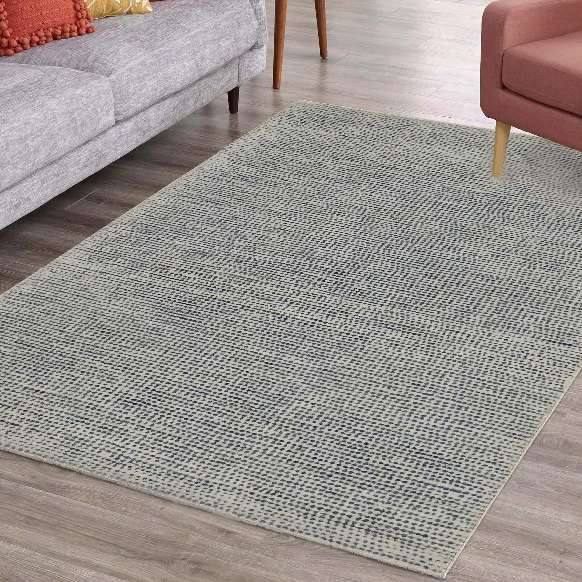 Milano Blue Striped Large Rug, (L)230cm x (W)160cm