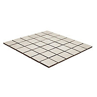 Milestone Beige Smooth Matt Stone effect Porcelain Mosaic tile, (L)300mm (W)300mm