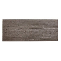 Milestone Dark grey Matt Linear Ceramic Wall Tile Sample