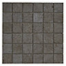 Milestone Grey Smooth Matt Stone effect Porcelain Mosaic tile, (L)300mm (W)300mm