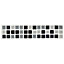 Mini mosaic Black & white Mosaic Ceramic Border tile, (L)200mm (W)45mm