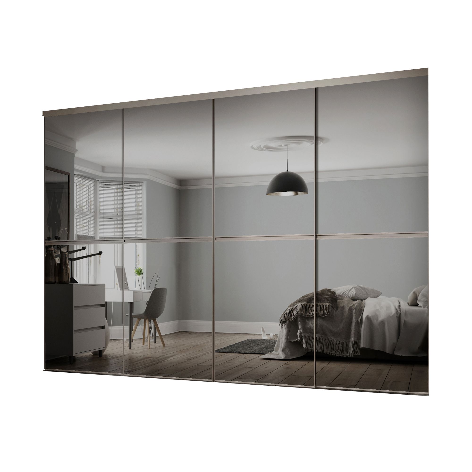 furniture24-eu Wardrobe with Sliding Doors / Bedroom Cabinet