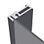 Minimalist Mirrored Grey 4 door Sliding Wardrobe Door kit (H)2260mm (W)2400mm
