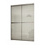 Minimalist Panelled Arctic white 2 door Sliding Wardrobe Door kit (H)2260mm (W)1200mm