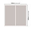 Minimalist Panelled Grey 2 door Sliding Wardrobe Door kit (H)2260mm (W)1200mm