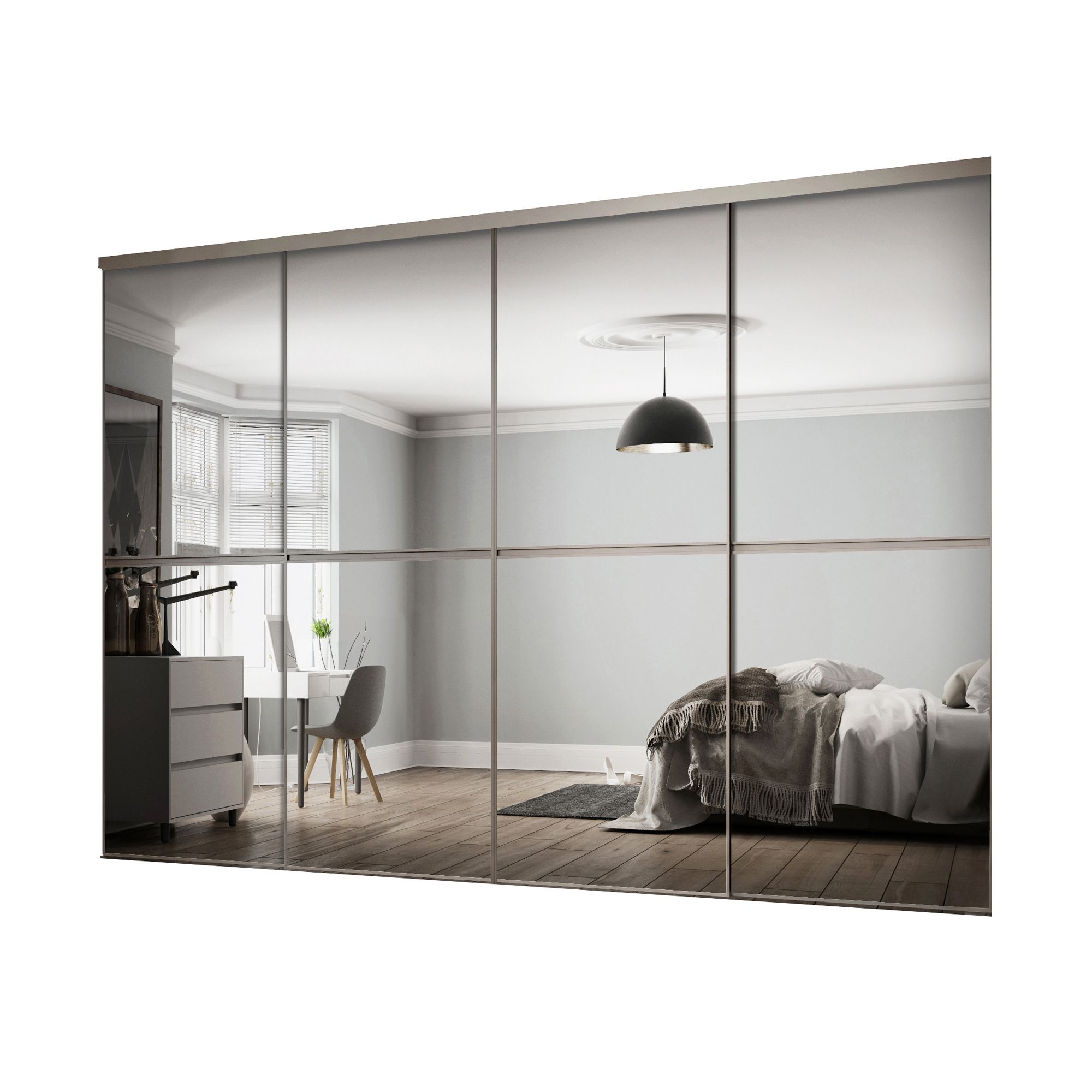 furniture24-eu Wardrobe with Sliding Doors / Bedroom Cabinet