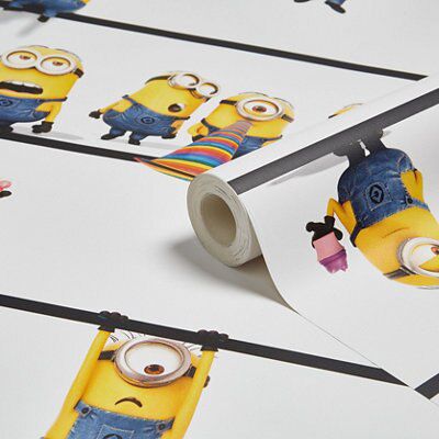 Minions Multicolour Smooth Wallpaper Diy At B Q