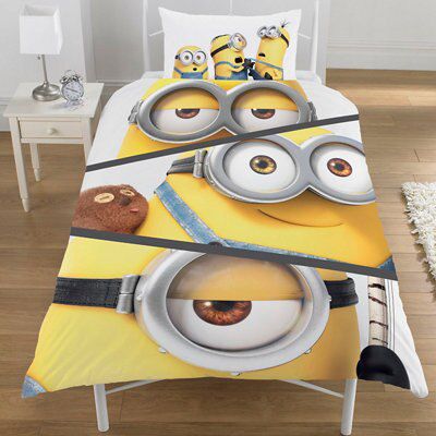 Minions Split screen Multicolour Single Bedding set