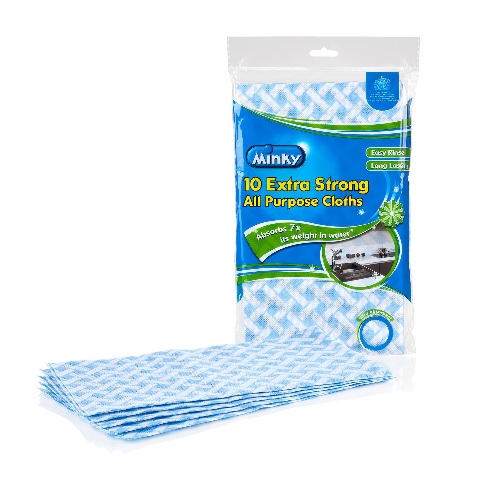 Minky All purpose cloth, Pack of 10 DIY at B&Q