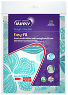 Minky Easy fit Blue Elasticated Ironing board cover (L)122cm (W)38cm