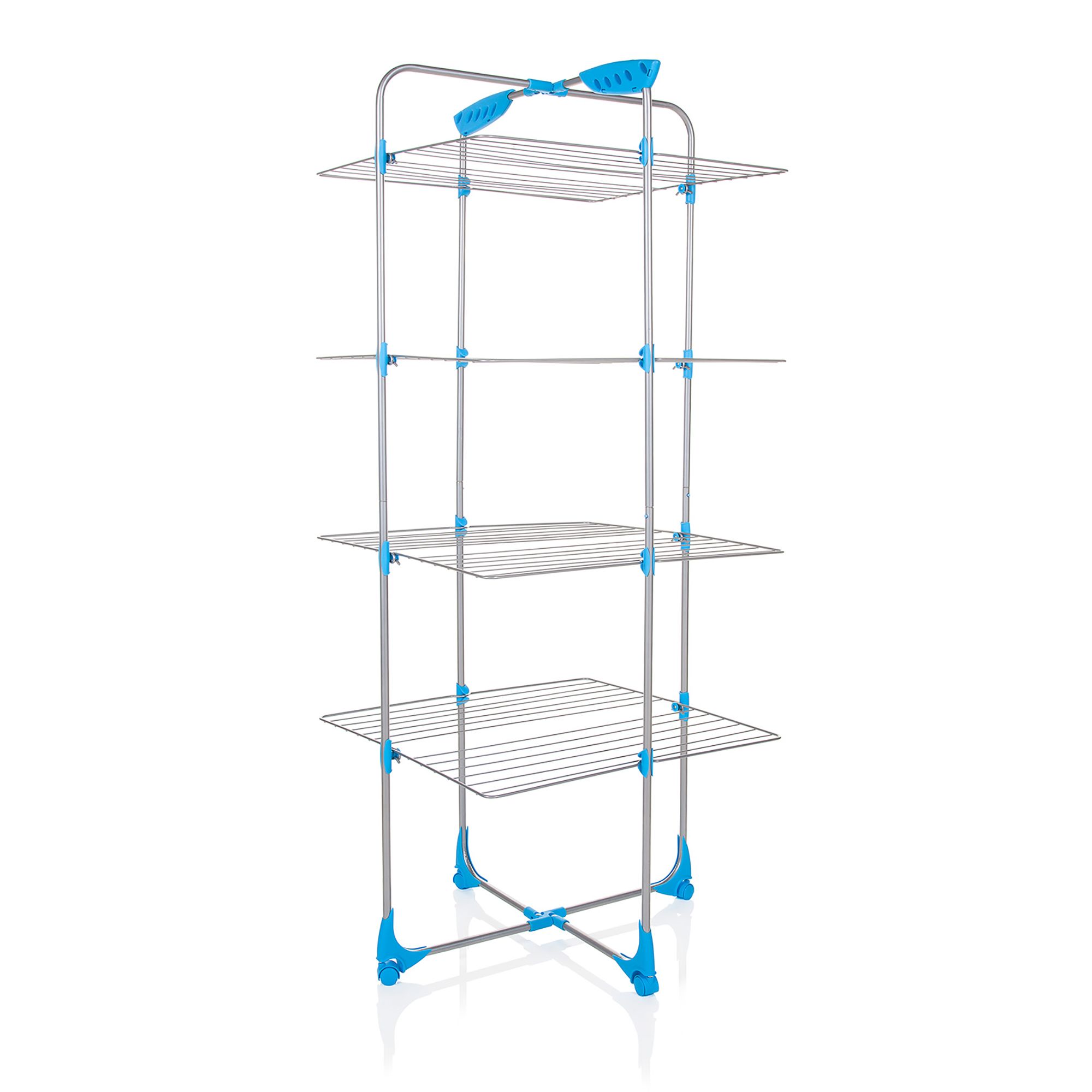 Minky Silver effect tier Foldable Laundry Airer, 30m