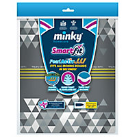 Minky SmartFit Grey, white & yellow Grey triangle Elasticated Ironing board cover (L)6cm (W)25cm