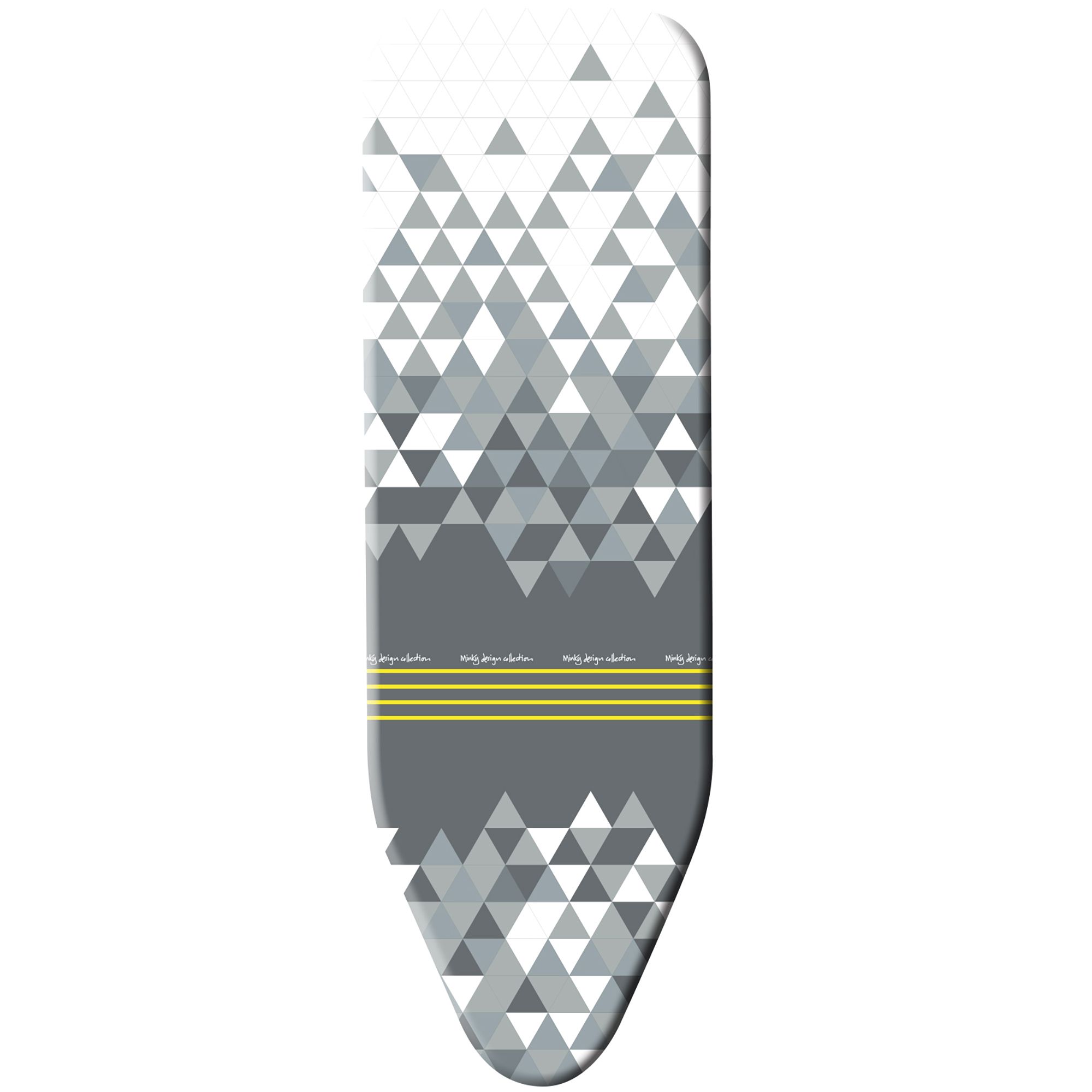 Minky SmartFit Grey, white & yellow Grey triangle Elasticated Ironing board cover (L)6cm (W)25cm