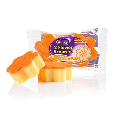 Minky Sponge scourer, Pack of 2